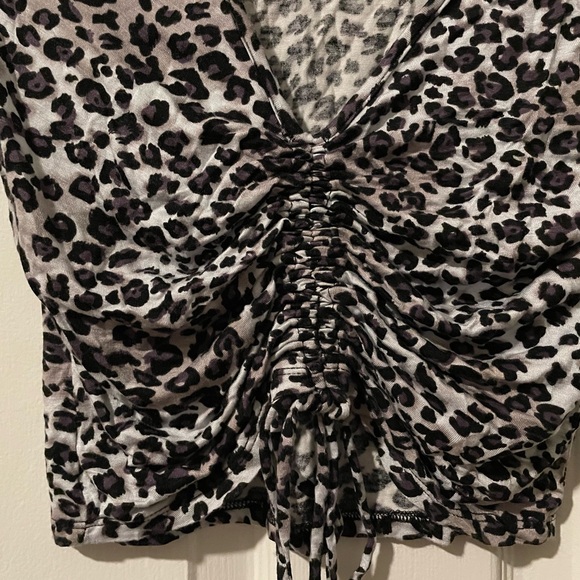 Black Cheetah Print Top - Picture 2 of 4